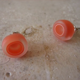 Cutie Pie Post Earrings - Tangerine
