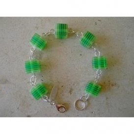 Lucite Cube Bracelet- Green