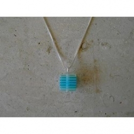Lucite Cube Choker - Turquoise