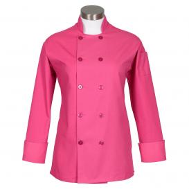 Fame C100P Women\'s Long Sleeve Chef Coat - Raspberry