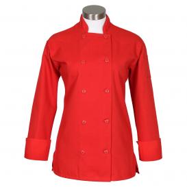 Fame C100P Women\'s Long Sleeve Chef Coat - Red