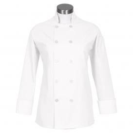 Fame C100P Women\'s Long Sleeve Chef Coat - White