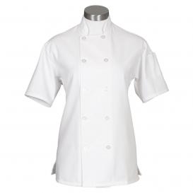 Fame C100PS Women\'s Short Sleeve Chef Coat -White