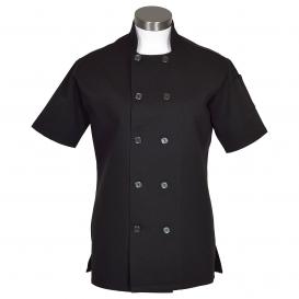 Fame C10PS 10 Button Short Sleeve Chef Coat - Black