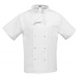 Fame C10PS 10 Button Short Sleeve Chef Coat - White