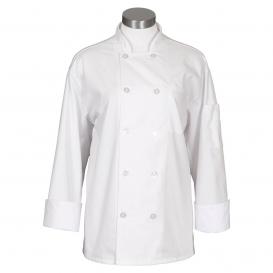 Fame C11 10 Button Mesh Back Long Sleeve Chef Coat - White