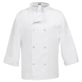 Fame C8P 8 Button Economy Long Sleeve Chef Coat - White