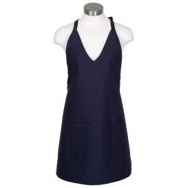 Fame F23 Tailored V-Neck Apron with Snap-Closure - Navy