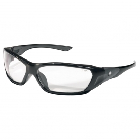 MCR Safety FF120 ForceFlex FF1 Safety Glasses - Black Frame - Clear Lens
