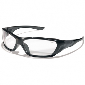 Crews ForceFlex Safety Glasses - Black Frame - Clear Lens