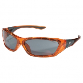 MCR Safety FF132 ForceFlex FF1 Safety Glasses - Translucent Orange Frame - Gray Lens