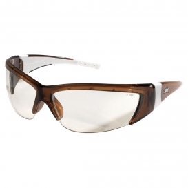 Crews FF220 ForceFlex 2 Safety Glasses - Translucent Brown Frame - Clear Lens