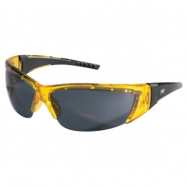 Crews FF232 ForceFlex 2 Safety Glasses - Translucent Yellow Frame - Gray Lens