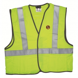River City FRMCL2L Type R Class 2 Modacrylic FR Safety Vest - Yellow/Lime