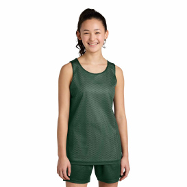 Sport-Tek YST5000 Youth PosiCharge Reversible Mesh Tank - Forest Green/White