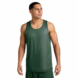 Sport-Tek ST5000 PosiCharge Reversible Mesh Tank - Forest Green/White