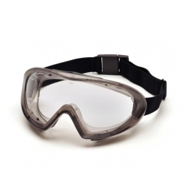 Pyramex G504DT Capstone Goggles - Gray Frame - Clear H2X Anti-Fog Dual Lens