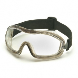 Pyramex G704T Indirect Vent Chemical Goggles - Gray Body - Clear Anti-Fog Lens