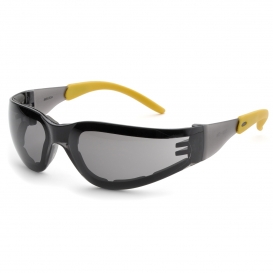 Elvex GG-15G-AF Go-Specs III Safety Glasses - Foam Lined Frame - Grey Anti-Fog Lens