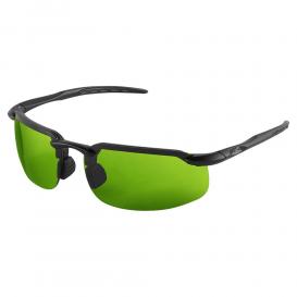 Bullhead BH10616AF Swordfish Safety Glasses - Black Frame - Green 4.9 Cal Rated Lens