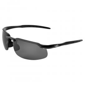 Bullhead BH1063AF Swordfish Safety Glasses - Black Frame - Smoke Anti-Fog Lens