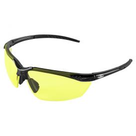 Bullhead BH1134 Mojarra Safety Glasses - Black Frame - Yellow Lens