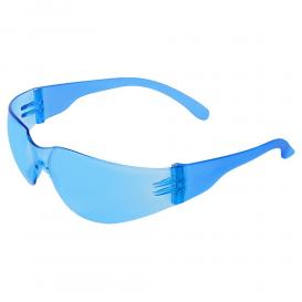 Bullhead BH125 Torrent Safety Glasses - Blue Temples - Light Blue Lens