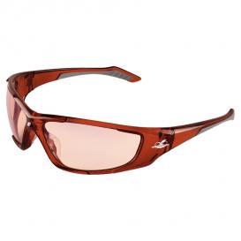 Bullhead BH12714 Javelin Safety Glasses - Brown Frame - Indoor/Outdoor Copper Lens