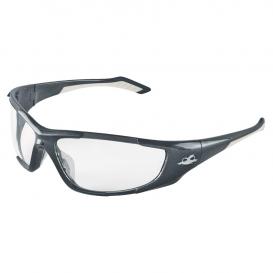 Bullhead BH1291 Javelin Safety Glasses - Gray Frame - Clear Lens