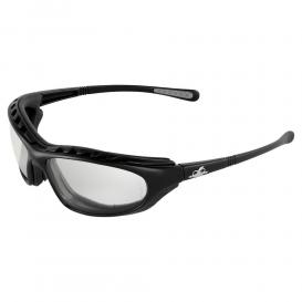 Bullhead BH1366AF Steelhead Safety Glasses - Black Foam Lined Frame - Indoor/Outdoor Anti-Fog Lens