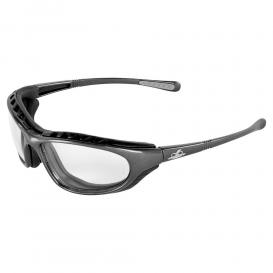 Bullhead BH1391AF Steelhead Safety Glasses - Gray Foam Lined Frame - Clear Anti-Fog Lens