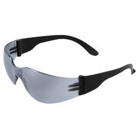 Bullhead BH147 Torrent Safety Glasses - Black Temples - Silver Mirror Lens