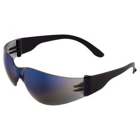Bullhead BH149 Torrent Safety Glasses - Black Temples - Blue Mirror Lens
