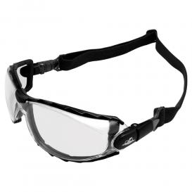 Bullhead Safety BH2011AF CG4 Glasses/Goggles - Black Foam Lined Frame - Clear Anti-Fog Lens