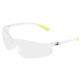Bullhead Safety BH2121AF Bass Safety Glasses - Clear Temples - Clear Anti-Fog Lens
