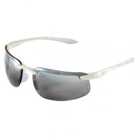 Bullhead BH25187 Swordfish X Safety Glasses - White Frame - Silver Mirror Lens