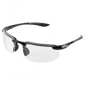 Bullhead BH2551AF Swordfish X Safety Glasses - Black Frame - Clear Anti-Fog Lens