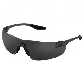 Bullhead BH2833 Discus Safety Glasses - Black Frame - Smoke Lens