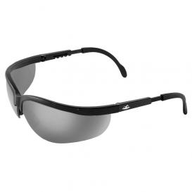 Bullhead BH467 Picuda Safety Glasses - Black Frame - Silver Mirror Lens