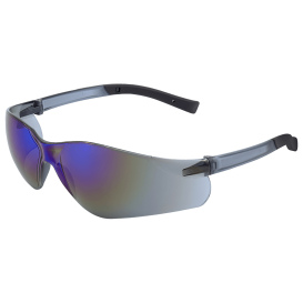 Bullhead BH549 Pavon Safety Glasses - Black Temples - Blue Mirror Lens