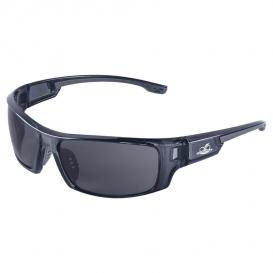 Bullhead BH943AF Dorado Safety Glasses - Black Frame - Smoke Anti-Fog Lens