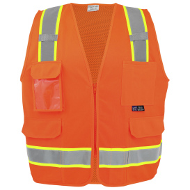Global Glove GLO-0042 FrogWear Type R Class 2 Polyester Surveyor Safety Vest - Orange