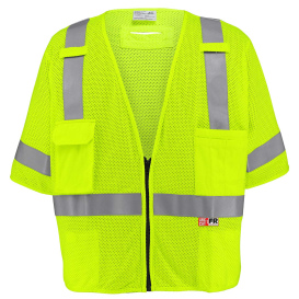 Global Glove GLO-025FR FrogWear HV FR Type R Class 3 Surveyors Safety Vest with Sleeves