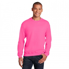 Gildan 18000 Heavy Blend Crewneck Sweatshirt - Safety Pink