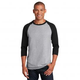 Gildan 5700 Heavy Cotton 3/4-Sleeve Raglan T-Shirt - Sport Gray/Black