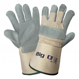 Select Shoulder Split Cow Gloves Blue/Gray Large 12 Pairs