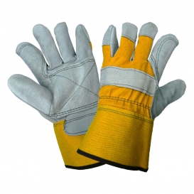 Global Glove 2190DP Double Palm Leather Gloves - Duck Cuff