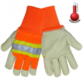 Global Glove 2900HVKW High Visibility Insulated Pigskin Leather Gloves