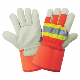 Global Glove 2950HV Premium Cowhide Insulated High Visibility Gloves