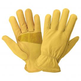 Global Glove 3100 Premium Reinforced Palm Grain Cowhide Leather Gloves